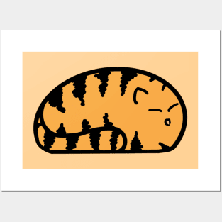 Cute little ginger cat blob Posters and Art